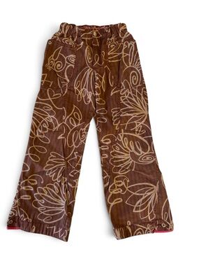 Oilily Girls Brown Pants with Cream Design - Size 10!!